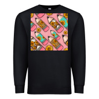Black western pencil seamless pattern Premium Sweatshirt - BundleAndBundleShop