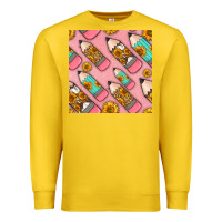 Lemon western pencil seamless pattern Premium Sweatshirt - BundleAndBundleShop