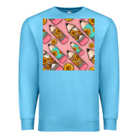 Ocean Blue western pencil seamless pattern Premium Sweatshirt - BundleAndBundleShop