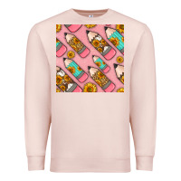 Pale Pink western pencil seamless pattern Premium Sweatshirt - BundleAndBundleShop