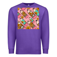 Purple western pencil seamless pattern Premium Sweatshirt - BundleAndBundleShop