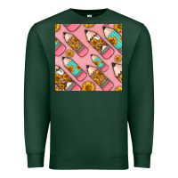 Sports Green western pencil seamless pattern Premium Sweatshirt - BundleAndBundleShop