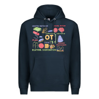 Navy biliteral coordintiom Premium Hoodie - MaliasSmallBusiness