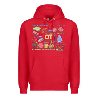 Red biliteral coordintiom Premium Hoodie - MaliasSmallBusiness