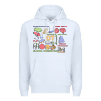 White biliteral coordintiom Premium Hoodie - MaliasSmallBusiness