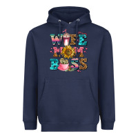 Navy wife mom boss Heavyweight Hoodie - AdoDesignShop
