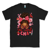 Black one loved cna afro messy bun Classic Tee - texasbilliewilder