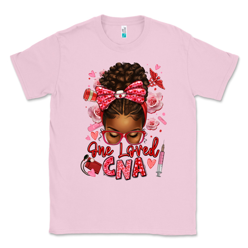 One Loved Cna Afro Messy Bun Classic Tee by texasbilliewilder | Teevron