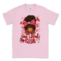 Bubblegum Pink one loved cna afro messy bun Classic Tee - texasbilliewilder