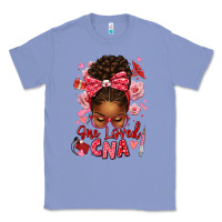 Colony Blue one loved cna afro messy bun Classic Tee - texasbilliewilder