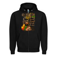 Black afro queen juneteenth Zipper Hoodie - HRA Design Shop