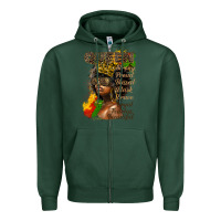 Sports Green afro queen juneteenth Zipper Hoodie - HRA Design Shop