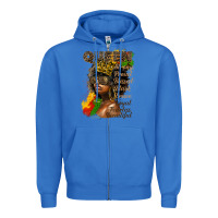 True Royal afro queen juneteenth Zipper Hoodie - HRA Design Shop
