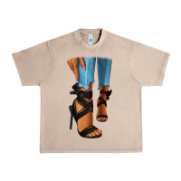 French Oak black heels black fashion girl Urban Heavy Tee - RanaPortraitStore