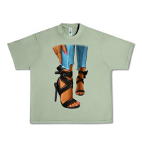 Oil Green black heels black fashion girl Urban Heavy Tee - RanaPortraitStore