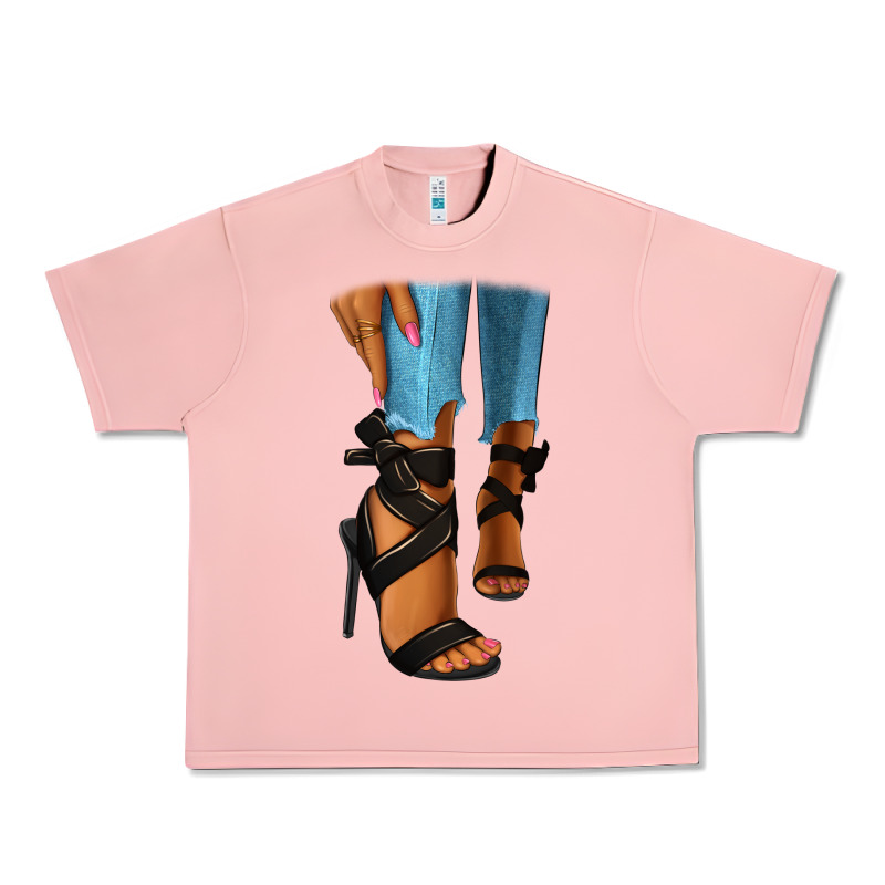 Black Heels Black Fashion Girl Urban Heavy Tee by RanaPortraitStore | Teevron