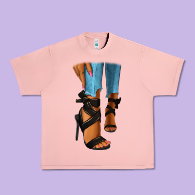 Urban Heavy Tee black heels black fashion girl
