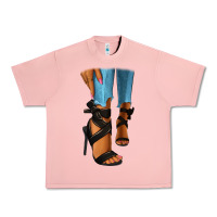Salmon black heels black fashion girl Urban Heavy Tee - RanaPortraitStore