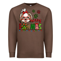 Chestnut merry pawmas christmas shih tzu Premium Sweatshirt - Jasminsmagicworld