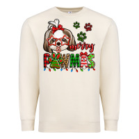 Sandshell merry pawmas christmas shih tzu Premium Sweatshirt - Jasminsmagicworld