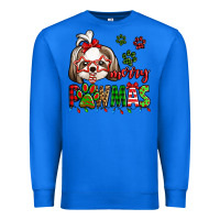 True Royal merry pawmas christmas shih tzu Premium Sweatshirt - Jasminsmagicworld