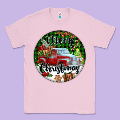 Merry Christmas Truck Classic Tee Designed By Fadigitalartstudio