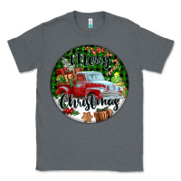 Charcoal Heather Merry Christmas Truck Classic Tee - FaDigitalArtStudio