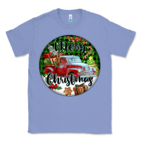 Colony Blue Merry Christmas Truck Classic Tee - FaDigitalArtStudio