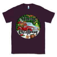 Plum Merry Christmas Truck Classic Tee - FaDigitalArtStudio