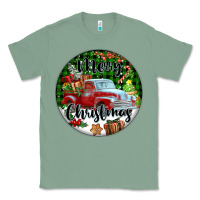 Sage Merry Christmas Truck Classic Tee - FaDigitalArtStudio