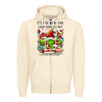 Sandshell it's fine we're fine everythıng is fine! Zipper Hoodie - FaDigitalArtStudio