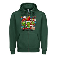 Sports Green it's fine we're fine everythıng is fine! Zipper Hoodie - FaDigitalArtStudio