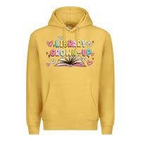 Antique Gold library grown up Premium Hoodie - MaliasSmallBusiness