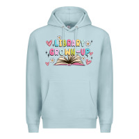 Blue Mist library grown up Premium Hoodie - MaliasSmallBusiness