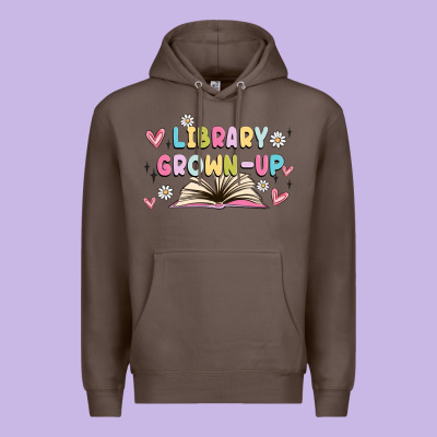 Library Grown Up Premium Hoodie Designed By Maliassmallbusiness
