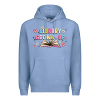 Colony Blue library grown up Premium Hoodie - MaliasSmallBusiness
