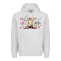 Dove Grey library grown up Premium Hoodie - MaliasSmallBusiness