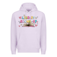 Lilac library grown up Premium Hoodie - MaliasSmallBusiness