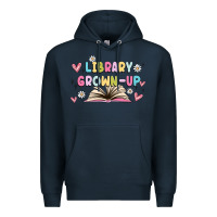 Navy library grown up Premium Hoodie - MaliasSmallBusiness