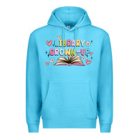 Ocean Blue library grown up Premium Hoodie - MaliasSmallBusiness