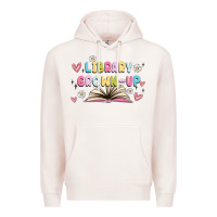 Pale Pink library grown up Premium Hoodie - MaliasSmallBusiness