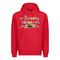 Red library grown up Premium Hoodie - MaliasSmallBusiness