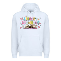 White library grown up Premium Hoodie - MaliasSmallBusiness