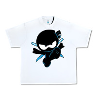 White ninja kid Urban Heavy Tee - Unal Design