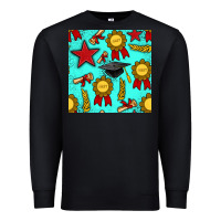 Black graduation seamless pattern Premium Sweatshirt - BundleAndBundleShop