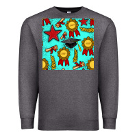 Charcoal Heather graduation seamless pattern Premium Sweatshirt - BundleAndBundleShop