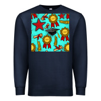 Navy graduation seamless pattern Premium Sweatshirt - BundleAndBundleShop
