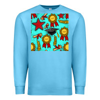 Ocean Blue graduation seamless pattern Premium Sweatshirt - BundleAndBundleShop