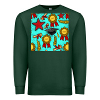 Sports Green graduation seamless pattern Premium Sweatshirt - BundleAndBundleShop