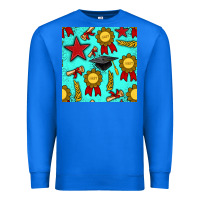 True Royal graduation seamless pattern Premium Sweatshirt - BundleAndBundleShop